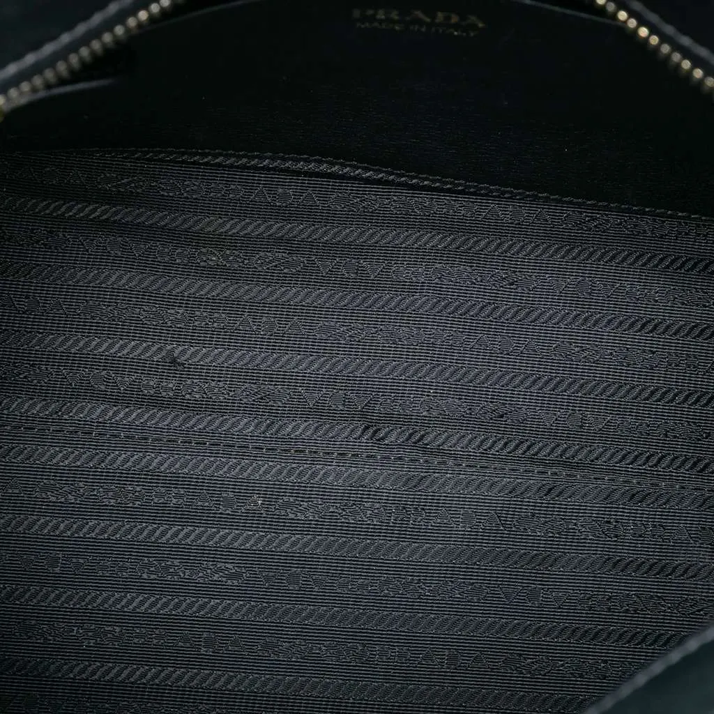 Prada Saffiano and City Calf Esplanade Satchel Green Leather Very good - Model View