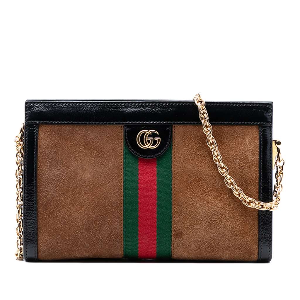 Gucci Small Suede Ophidia Chain Crossbody