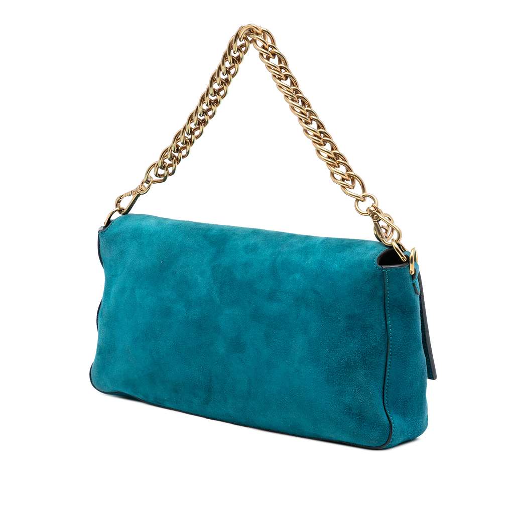 Fendi Large Suede Chamois Baguette Satchel - 2