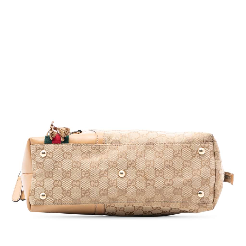 Gucci GG Canvas Horsebit Web Handbag - 3