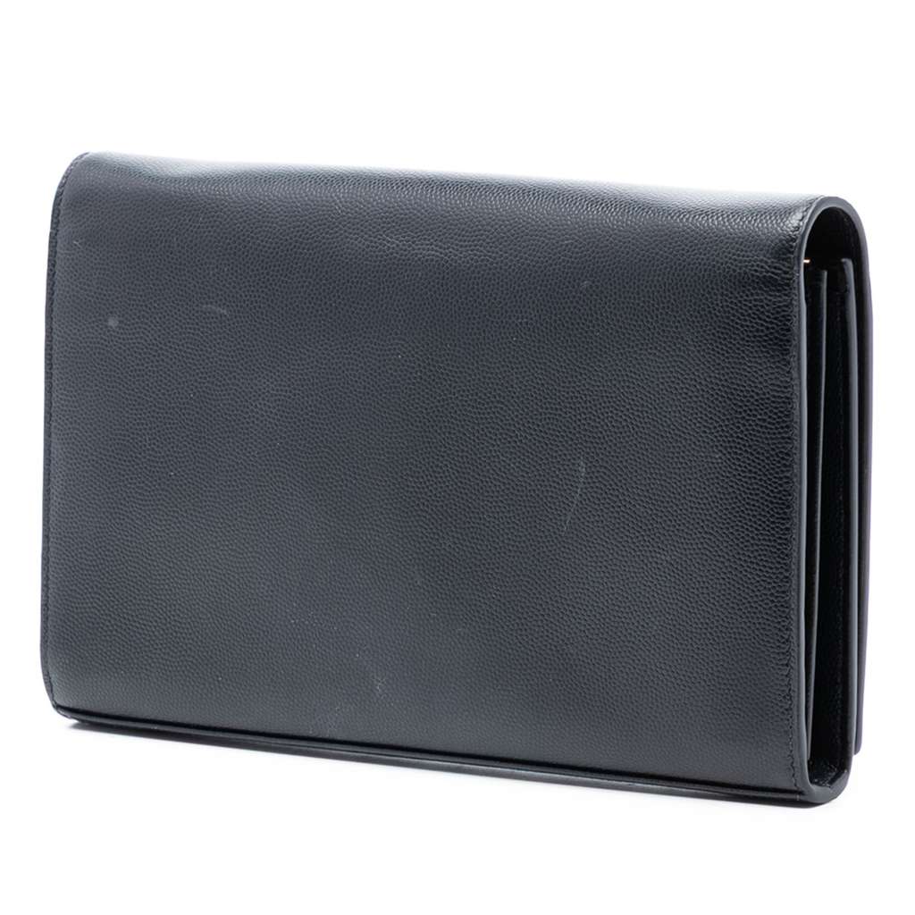 Saint Laurent Medium Grain De Poudre Monogram Kate Crossbody - 2