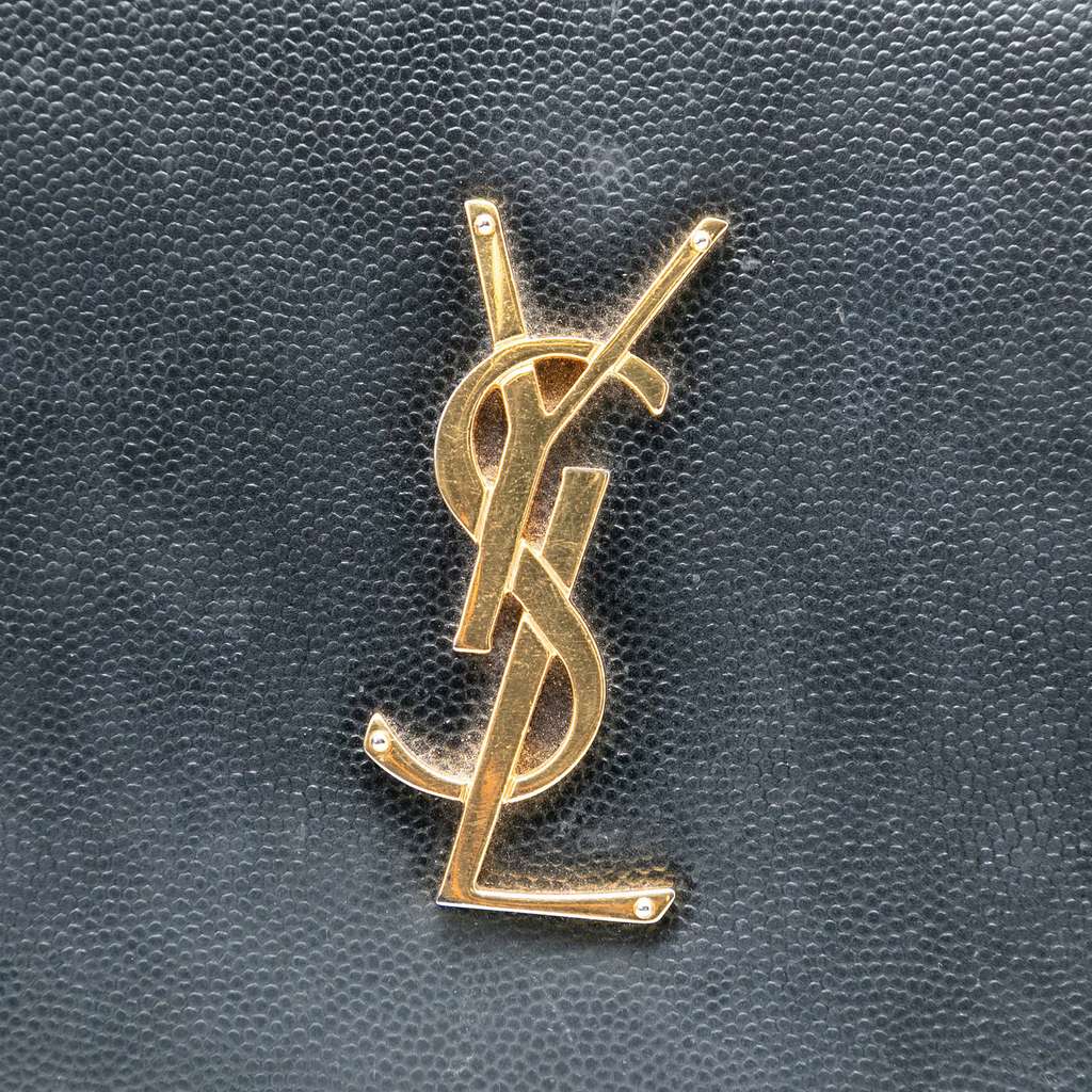 Saint Laurent Medium Grain De Poudre Monogram Kate Crossbody - 5