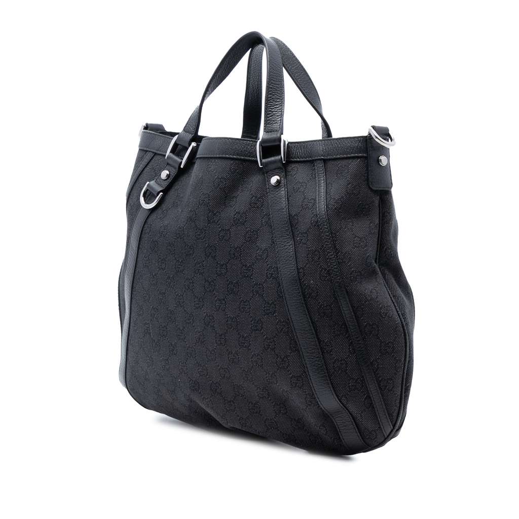 Gucci GG Denim Abbey D Ring Convertible Tote - 2