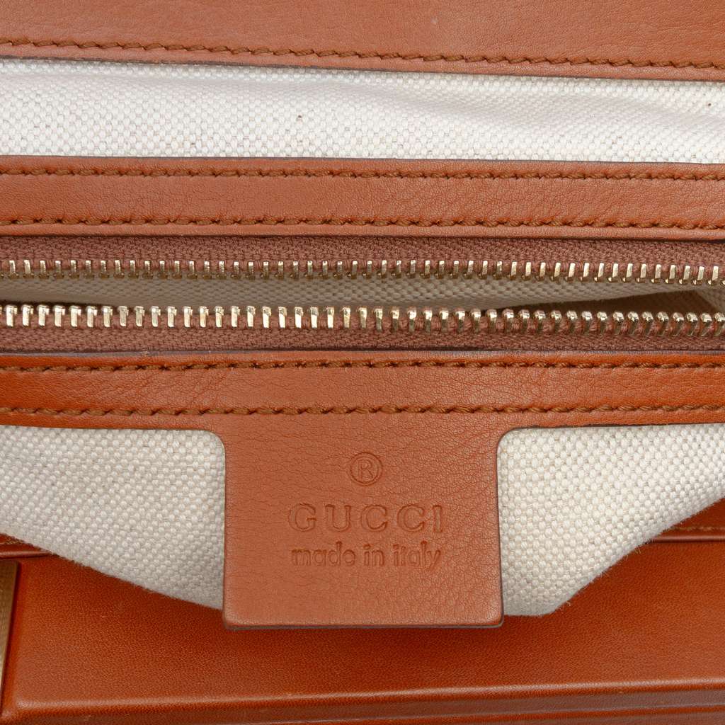 Gucci Medium Calfskin Bold Bamboo Top Handle - 5