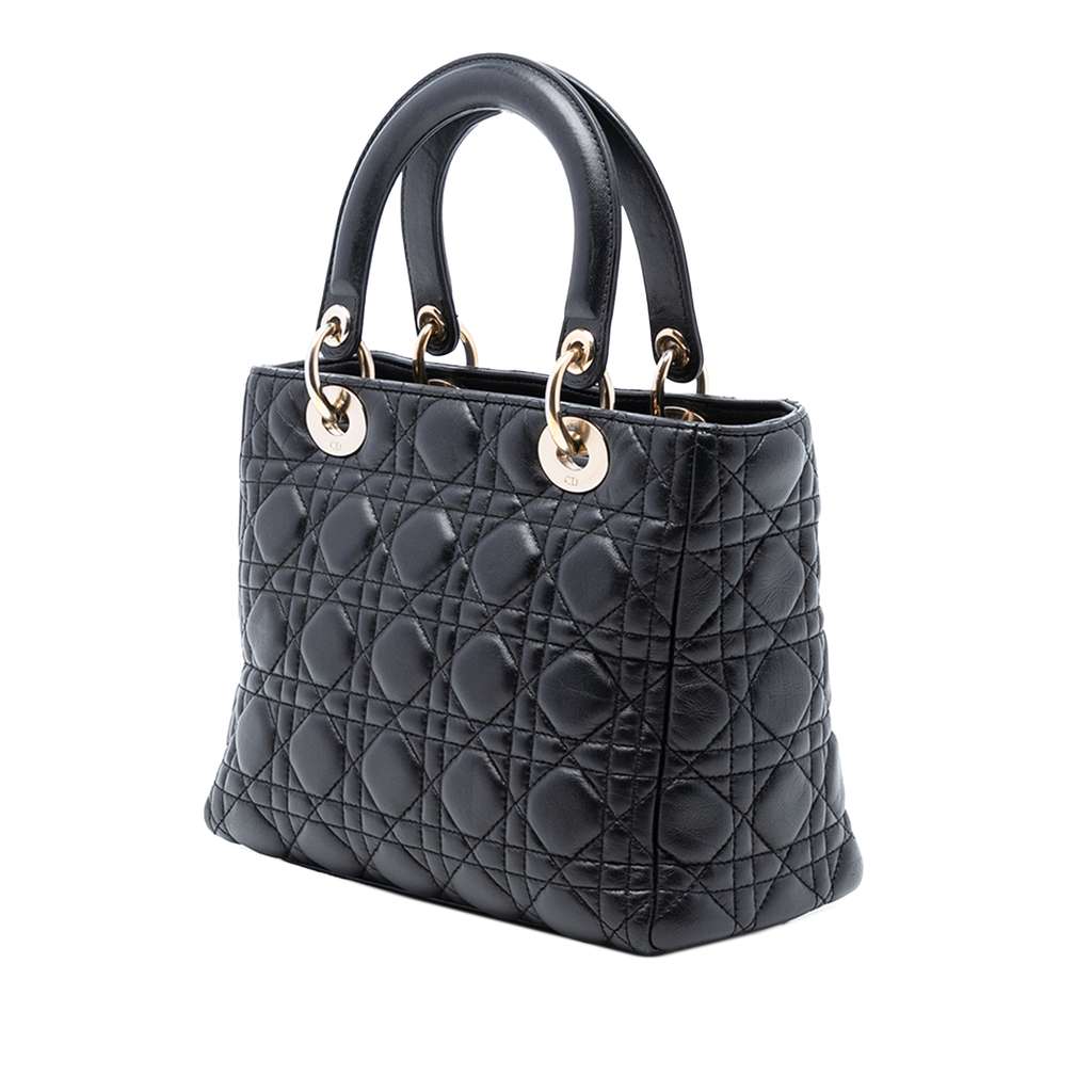 Dior Medium Lambskin Cannage Lady Dior - 2