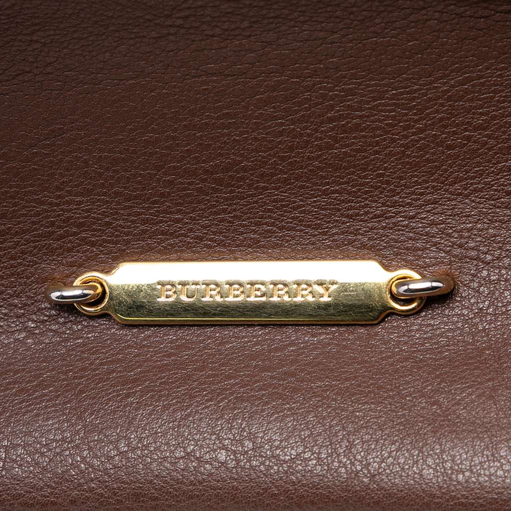 Burberry Medium House Check Trimmed Leather Salisbury Tote - 5