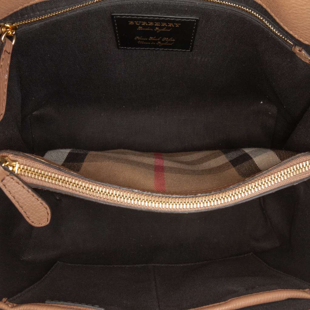 Burberry Medium Calfskin and House Check Camberley Satchel - 4