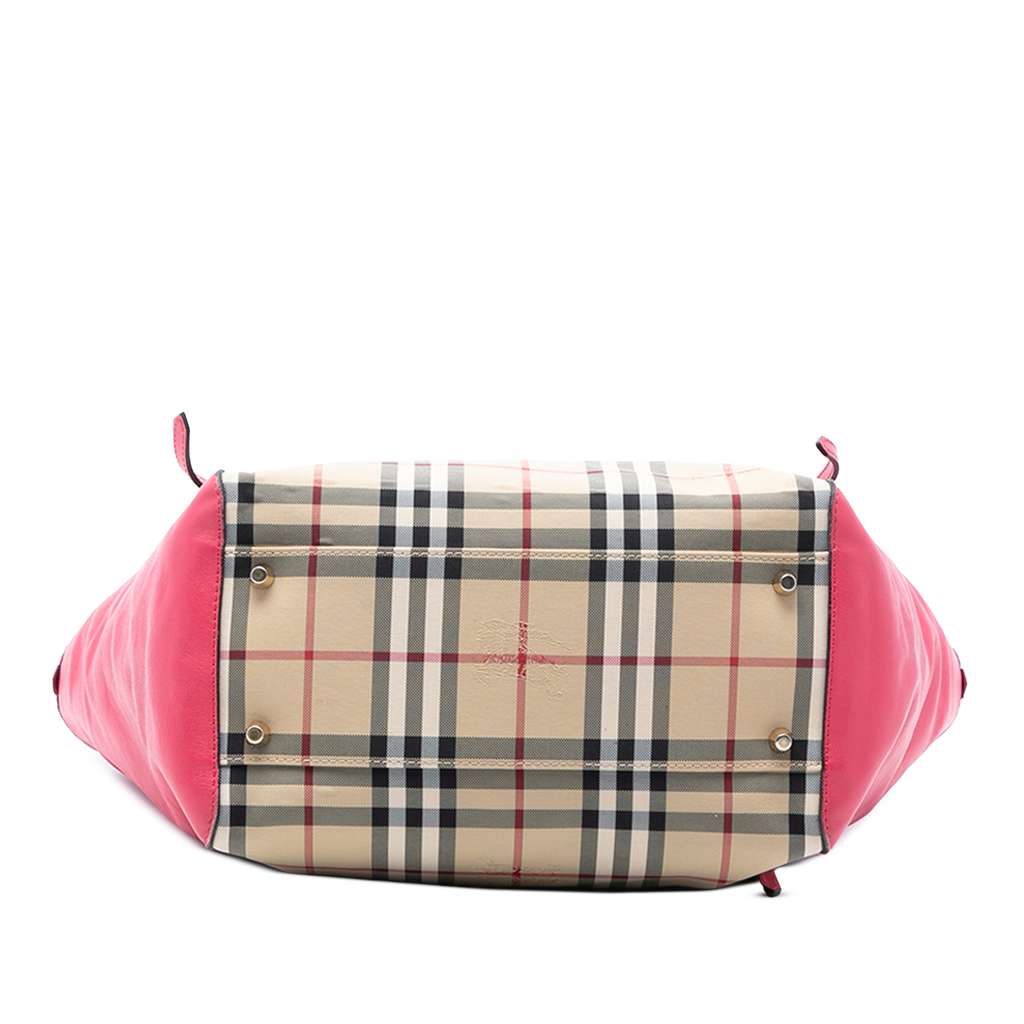 Burberry Small Haymarket Check Canvas and Leather Canterbury Tote - 3