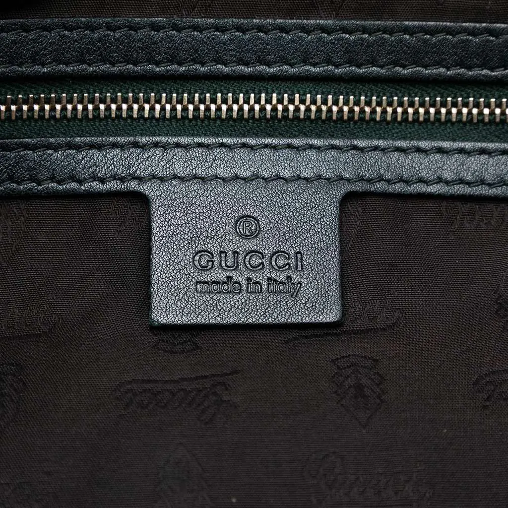 Gucci Guccissima Charm Satchel Black Leather Good - Box View