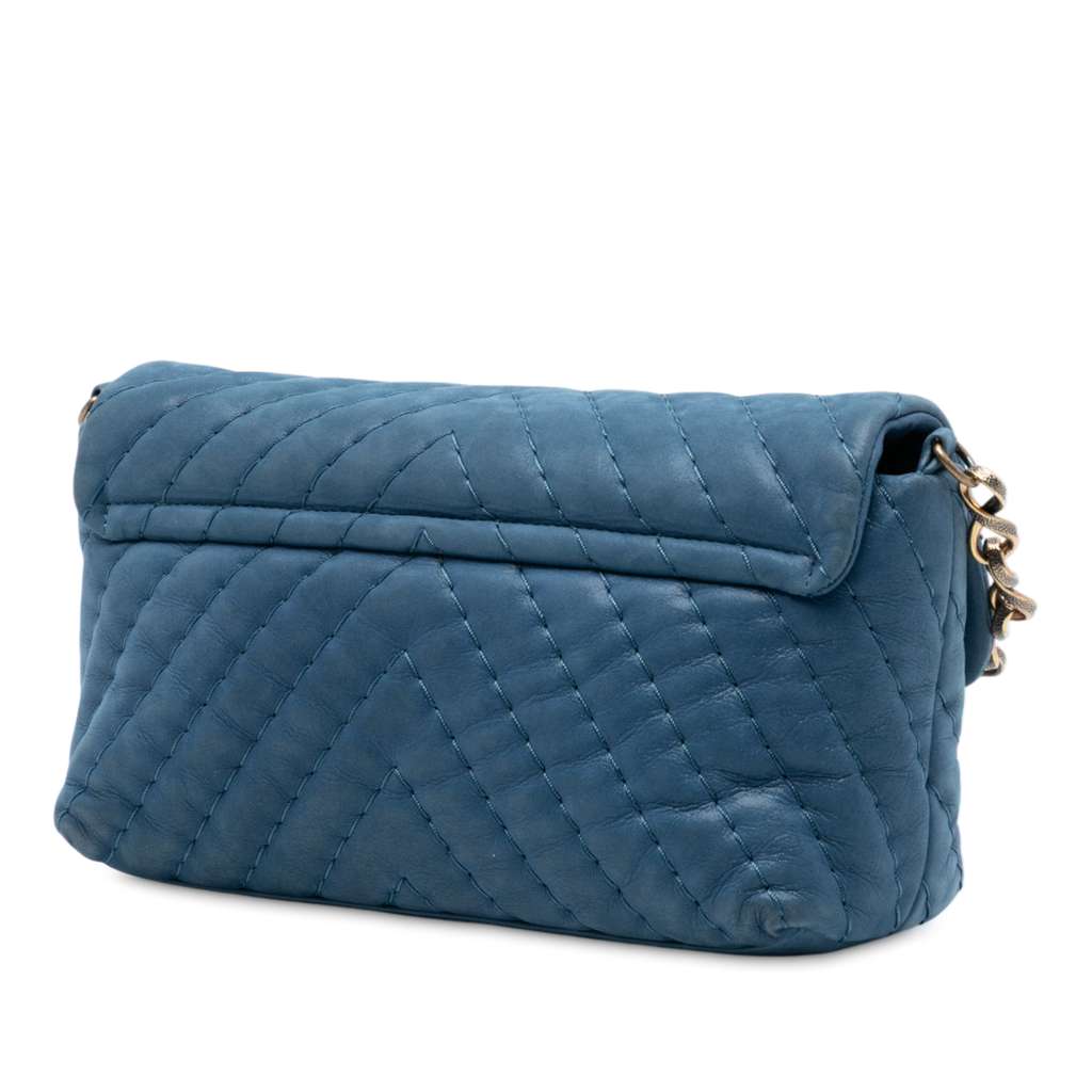 Chanel Medium Chevron Iridescent Calfskin Surpique Flap - 2