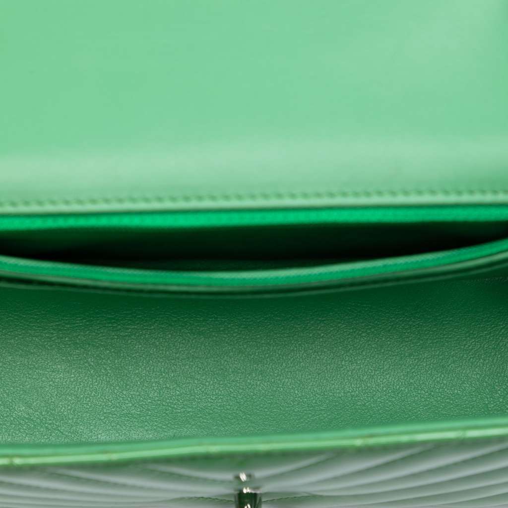 Chanel Mini Rectangular Classic Chevron Patent Single Flap - 4