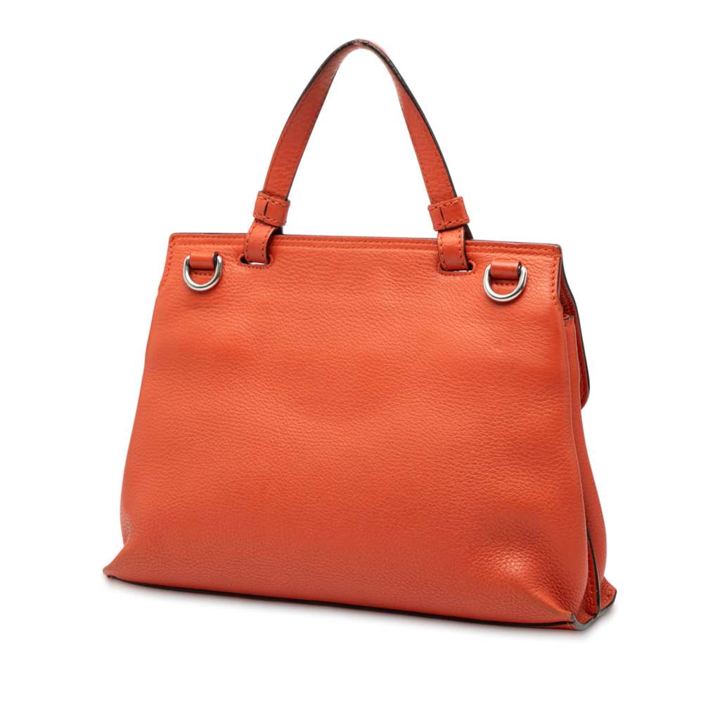 Gucci Small Leather Bamboo Daily Satchel - 2