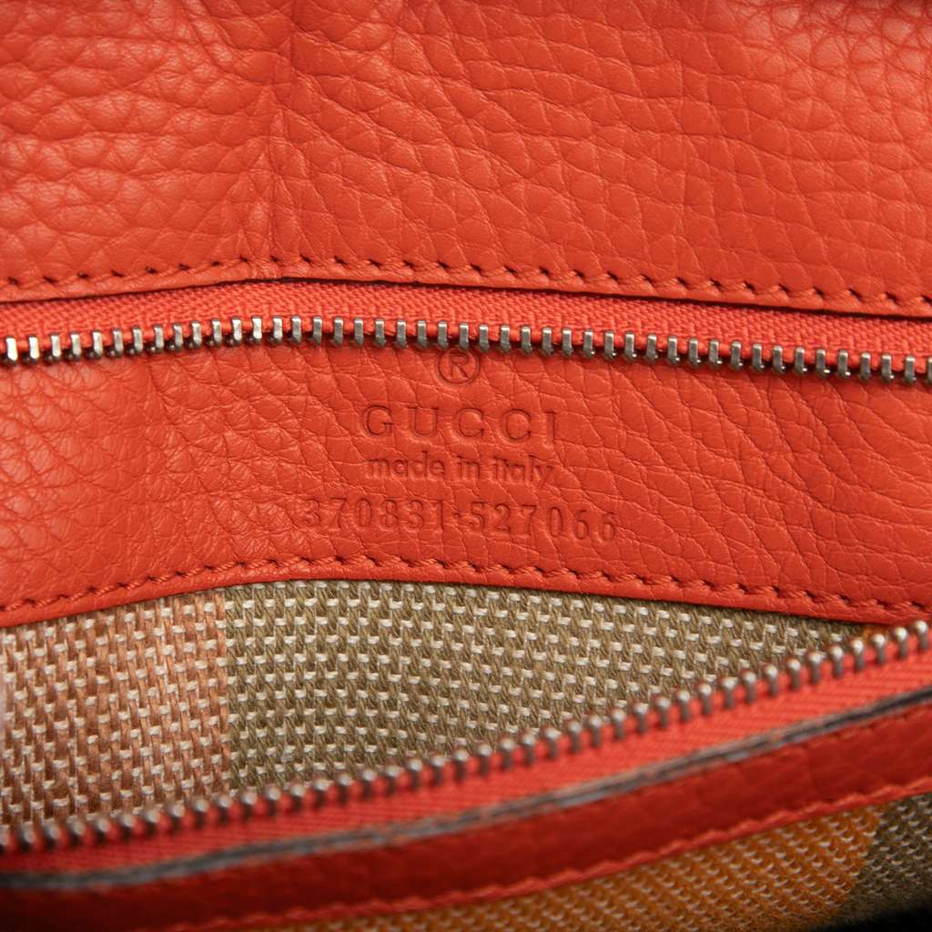 Gucci Small Leather Bamboo Daily Satchel - 5