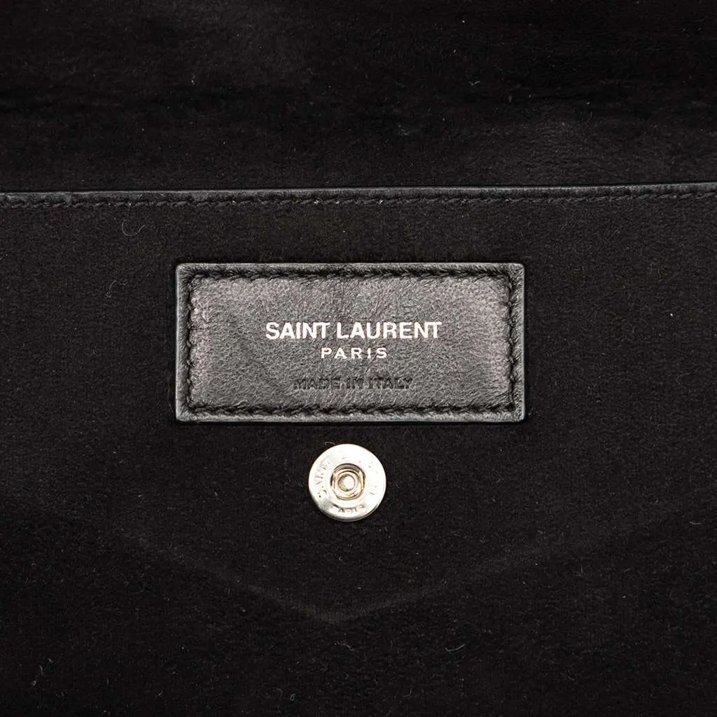 Saint Laurent Small Lambskin Teddy Bucket Bag Black Leather Good - Box View