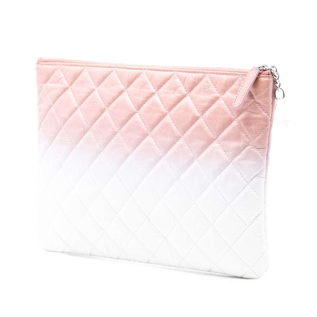 Chanel Medium CC Quilted Aged Calfskin Ombre O Case Clutch - 2