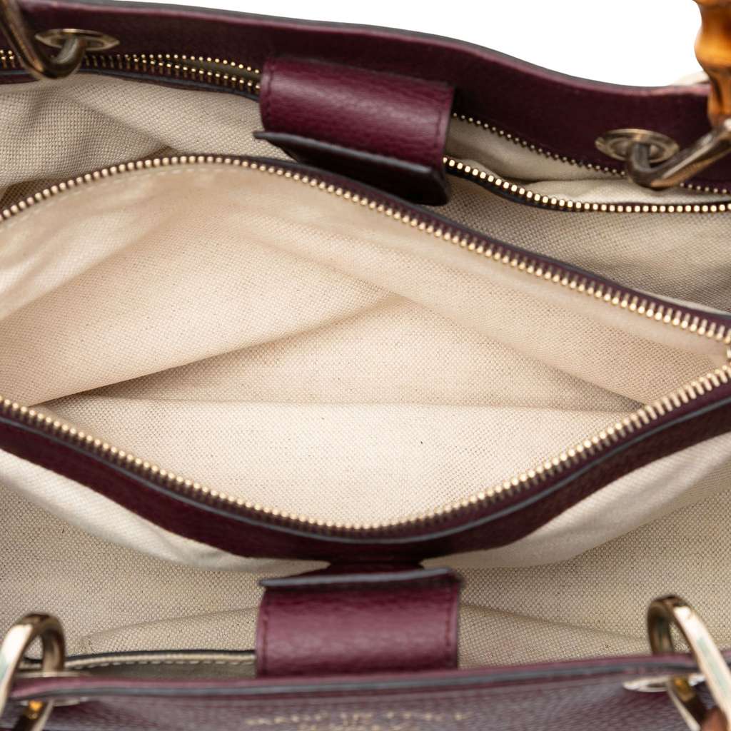 Gucci Medium Calfskin Bamboo Shopper Satchel - 4