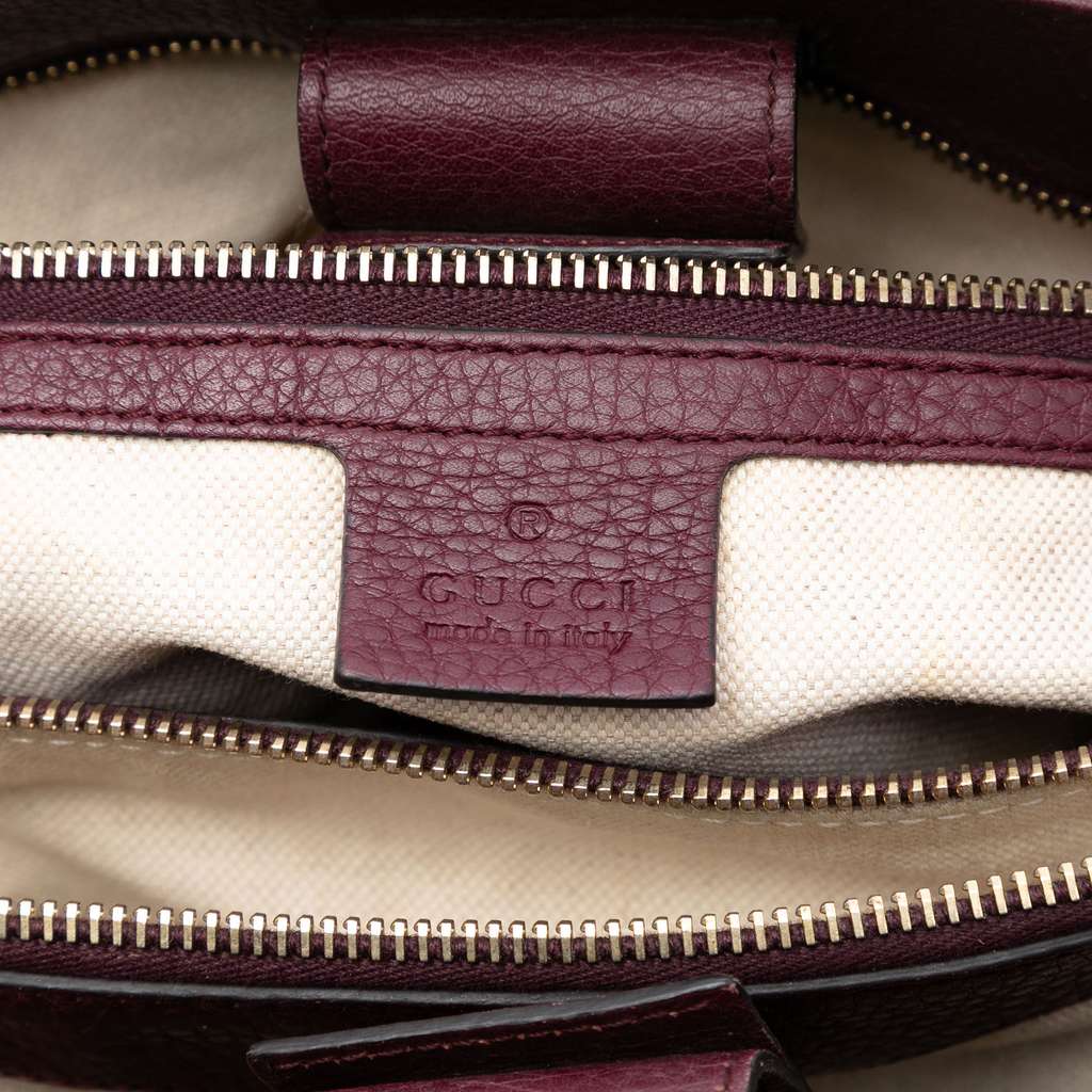 Gucci Medium Calfskin Bamboo Shopper Satchel - 5