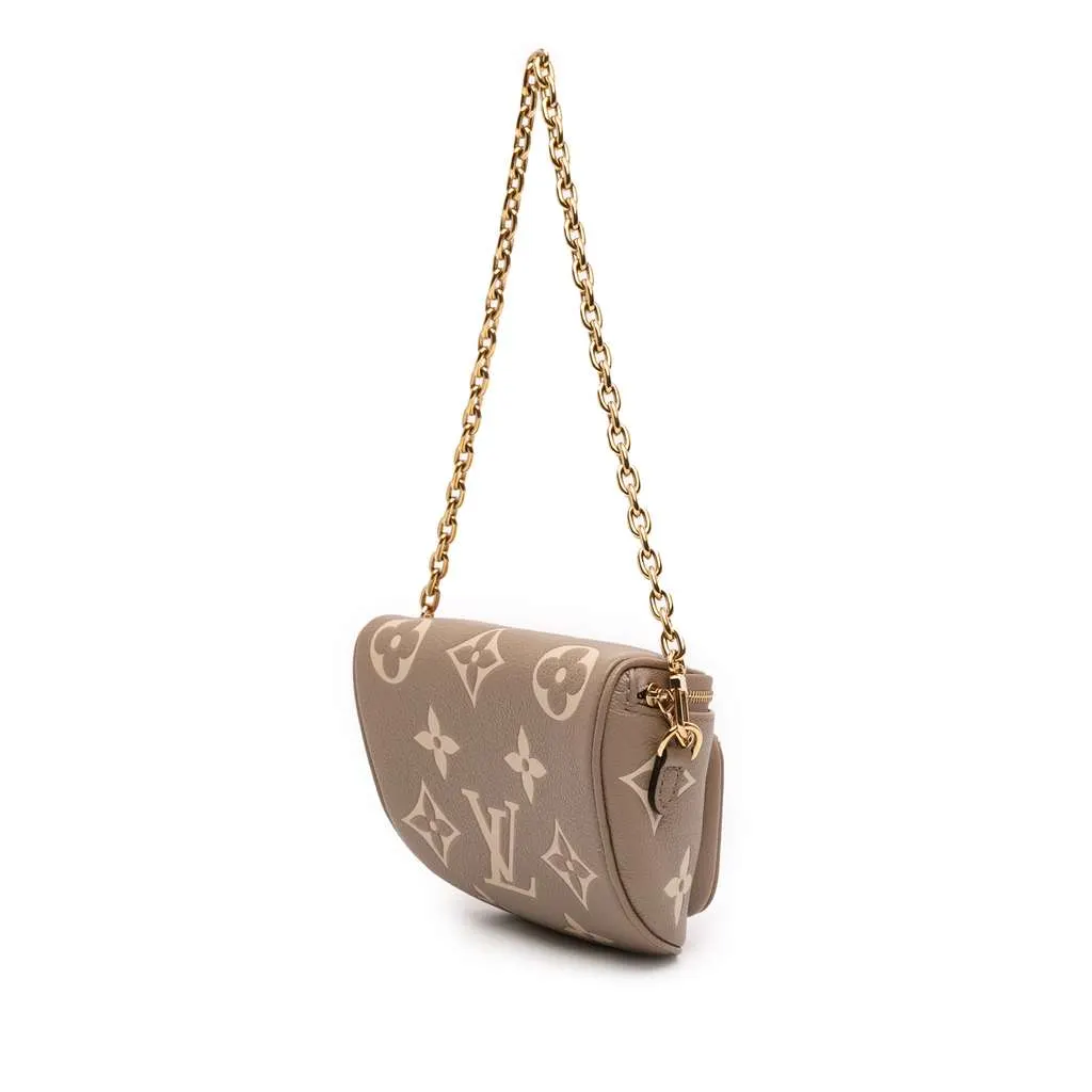 Louis Vuitton Bicolor Monogram Empreinte Giant Mini Bumbag Brown Leather Good - Back View