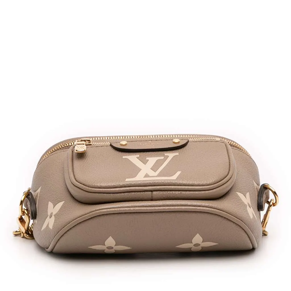 Louis Vuitton Bicolor Monogram Empreinte Giant Mini Bumbag Brown Leather Good - Inside View