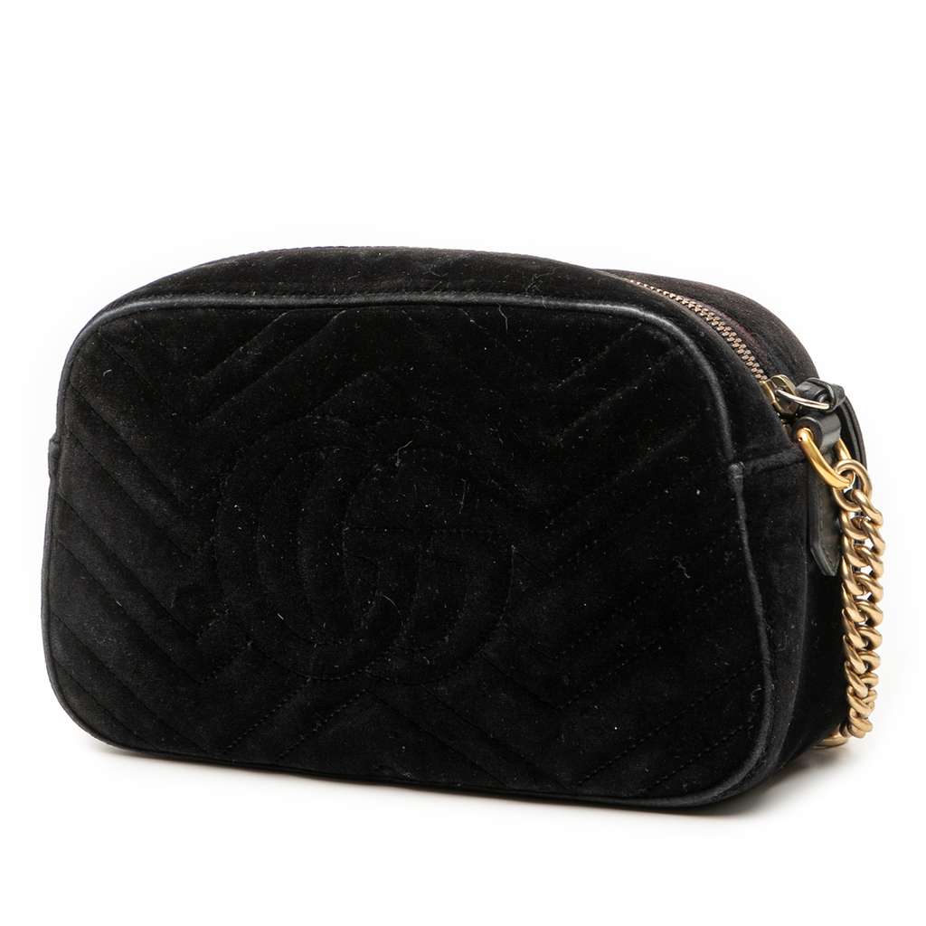 Gucci Small GG Marmont Matelasse Velvet Crossbody - 2