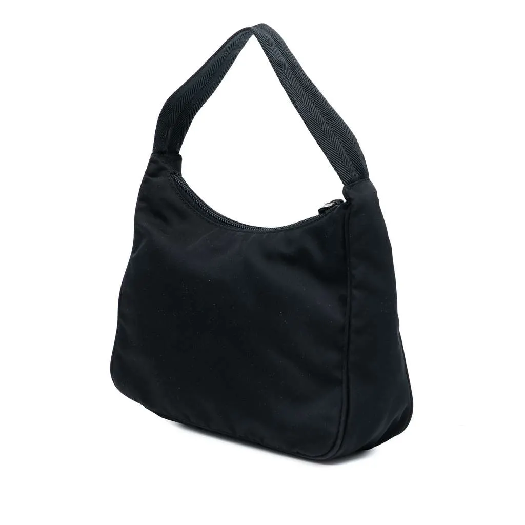 Prada Mini Tessuto Sport Shoulder Bag Black Good - Back View