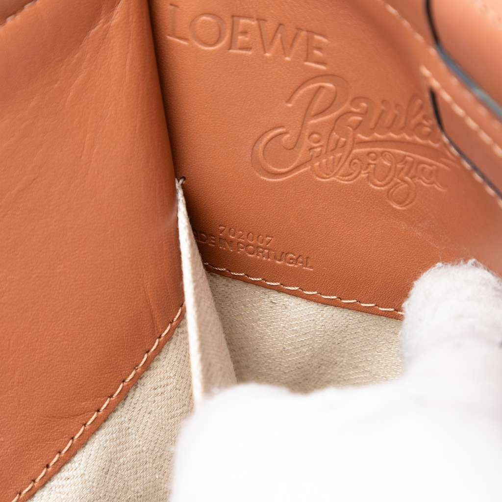 Loewe Paulas Ibiza Small Canvas Waterlily Print Cushion Tote - 5