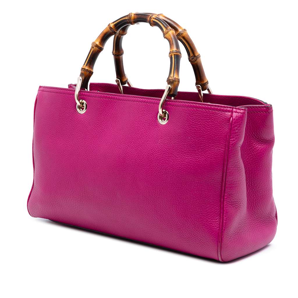 Gucci Medium Calfskin Bamboo Shopper Satchel - 2