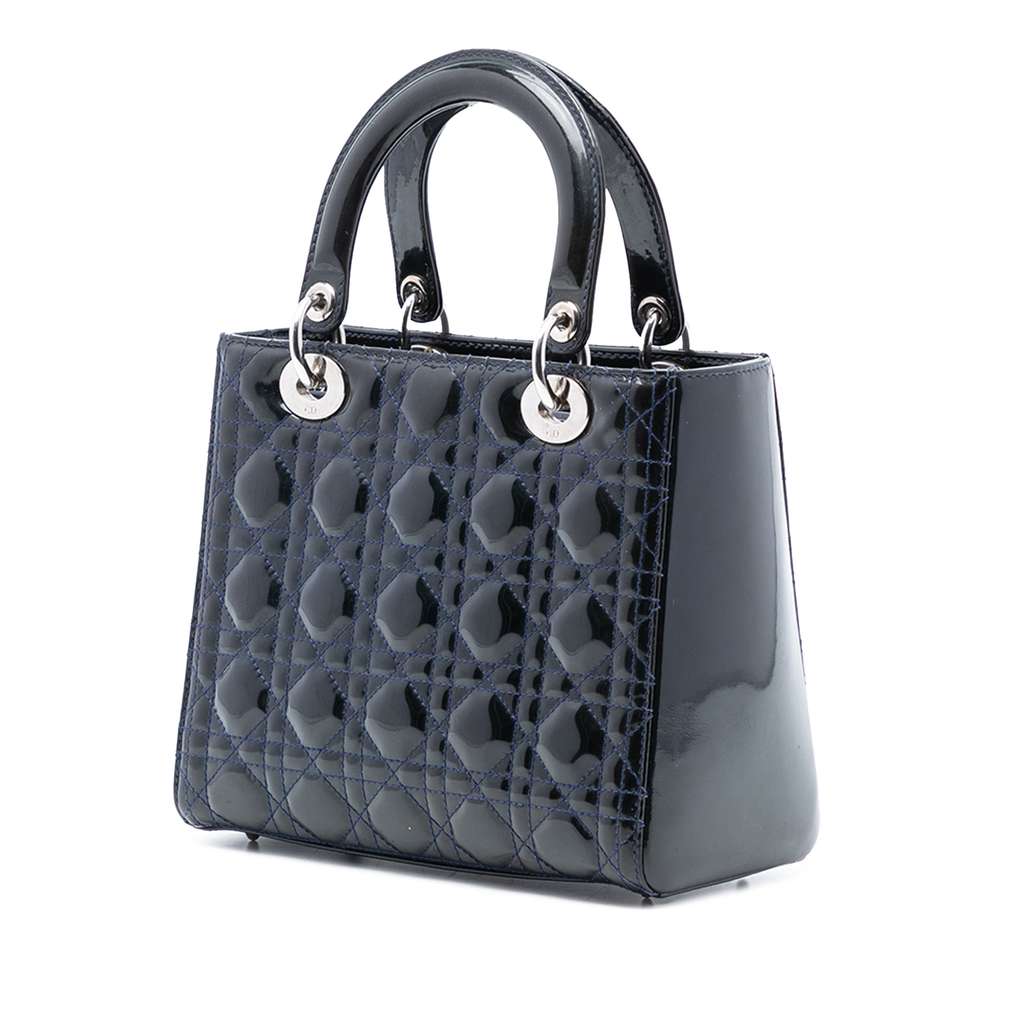 Dior Medium Patent Cannage Lady Dior - 2