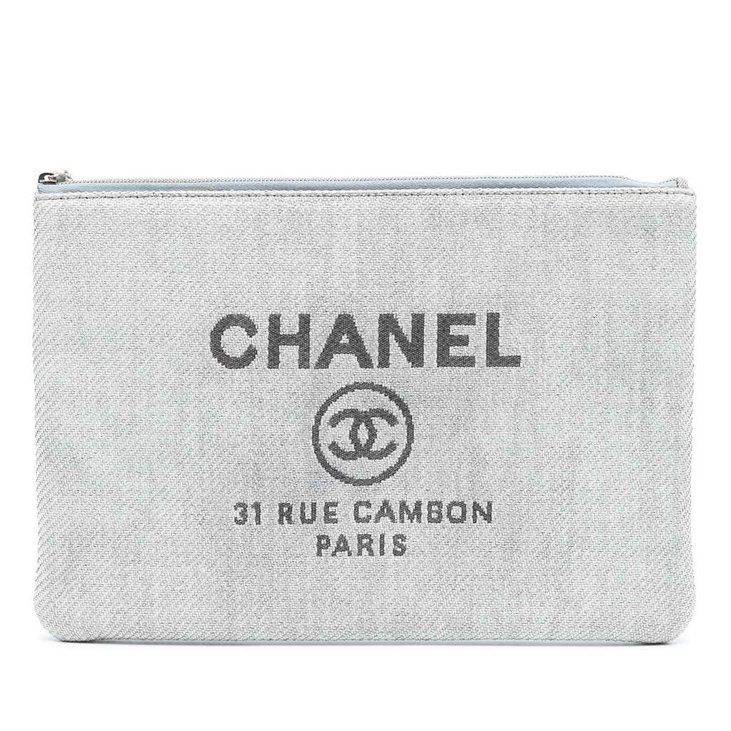 Chanel Large Tweed Deauville O Case Clutch