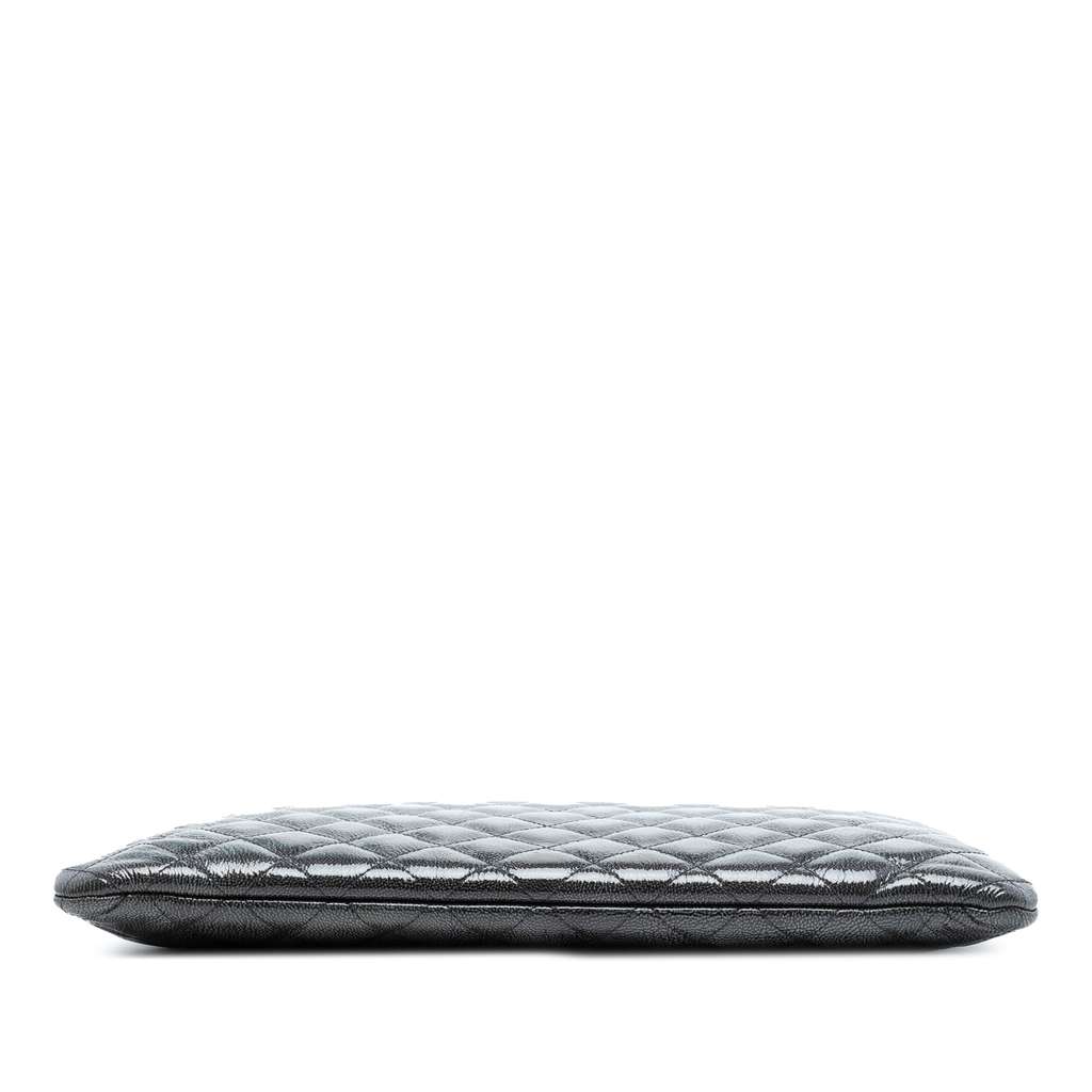 Chanel Large Quilted Iridescent Patent O Case Clutch - 3