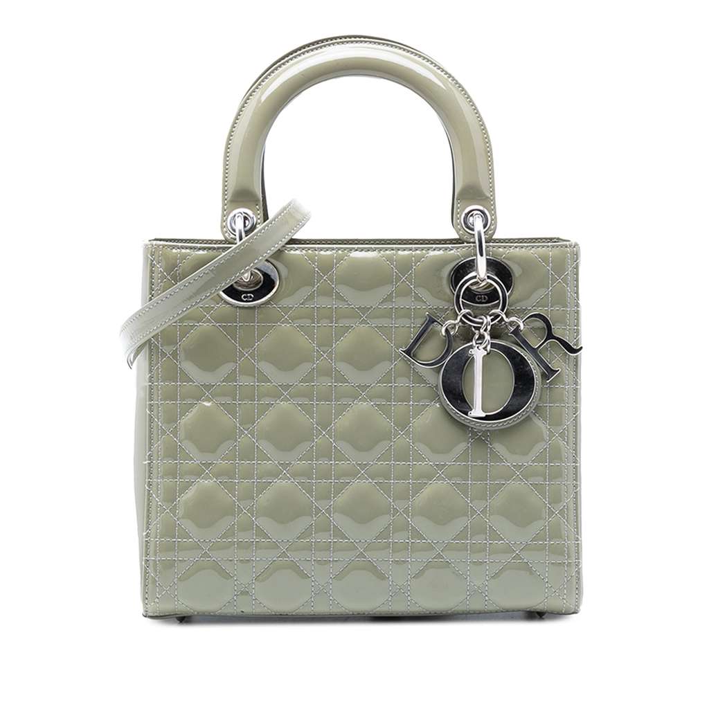 Dior Medium Patent Cannage Lady Dior