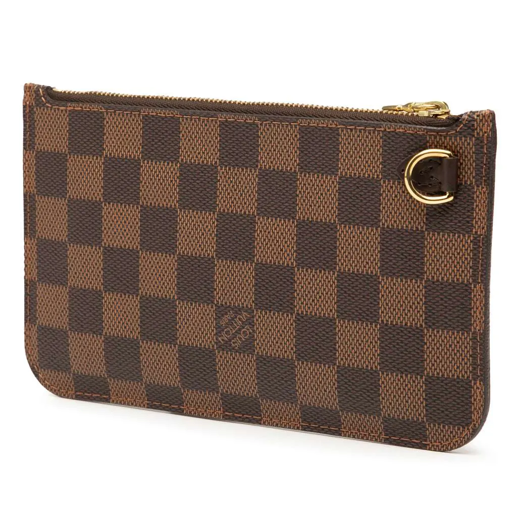 Louis Vuitton Damier Ebene Neverfull PM Pouch Brown Very good - Back View