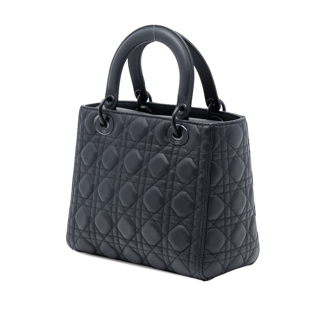 Dior Medium Ultra Matte Calfskin Cannage Lady Dior - 2