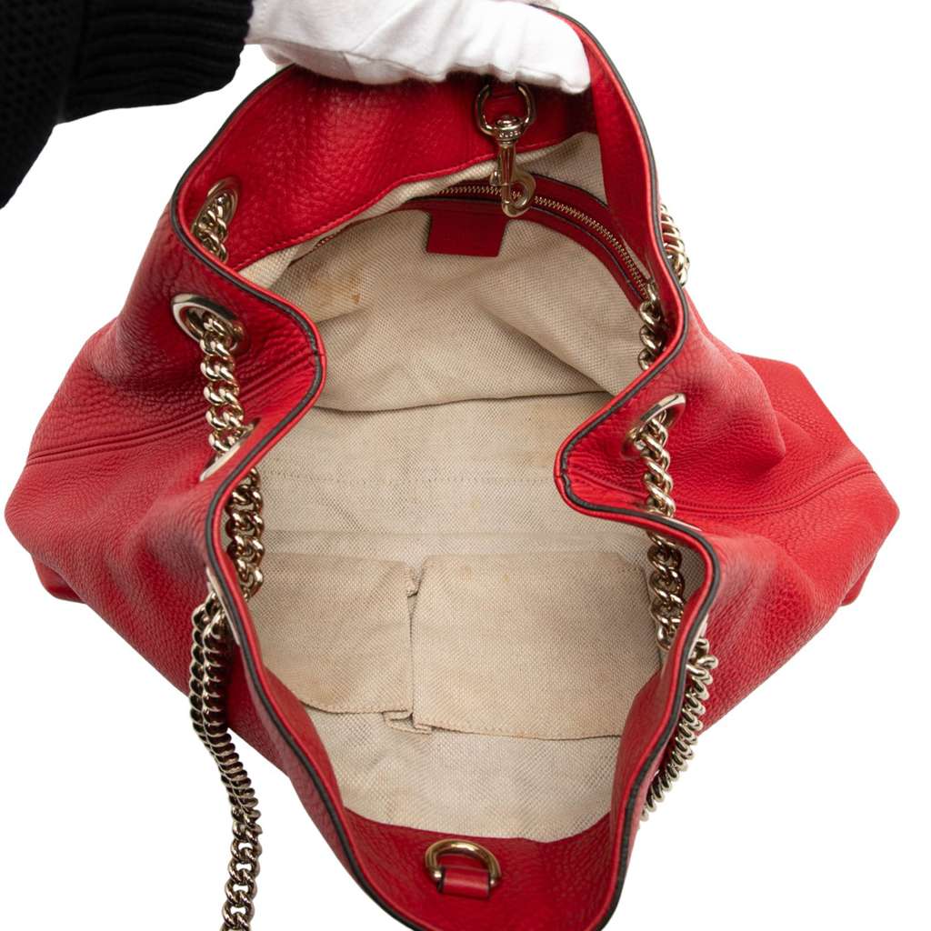 Gucci Medium Leather Soho Chain Tote - 4