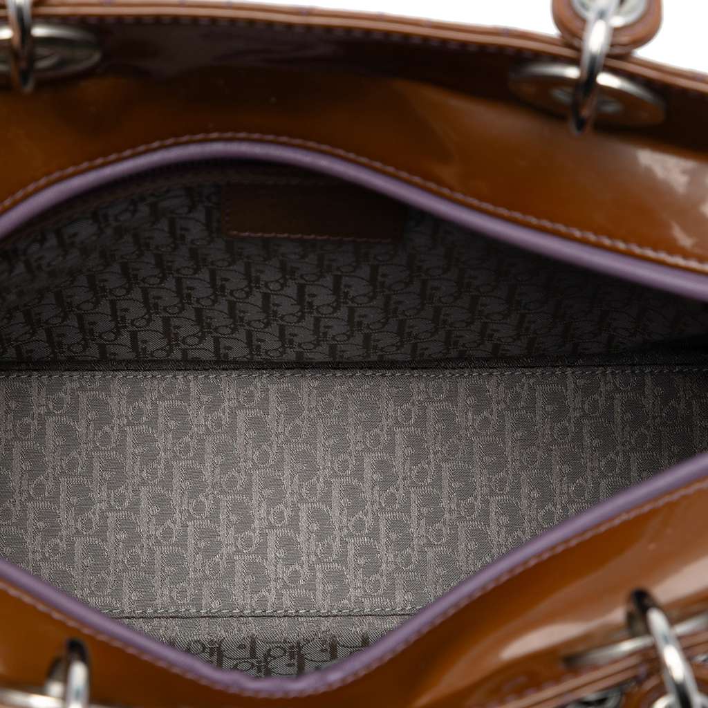 Dior Large Patent Cannage Lady Dior - 4