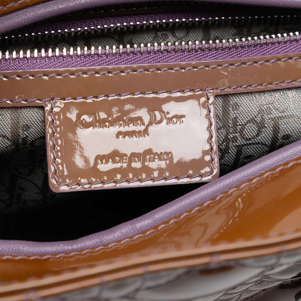 Dior Large Patent Cannage Lady Dior - 5