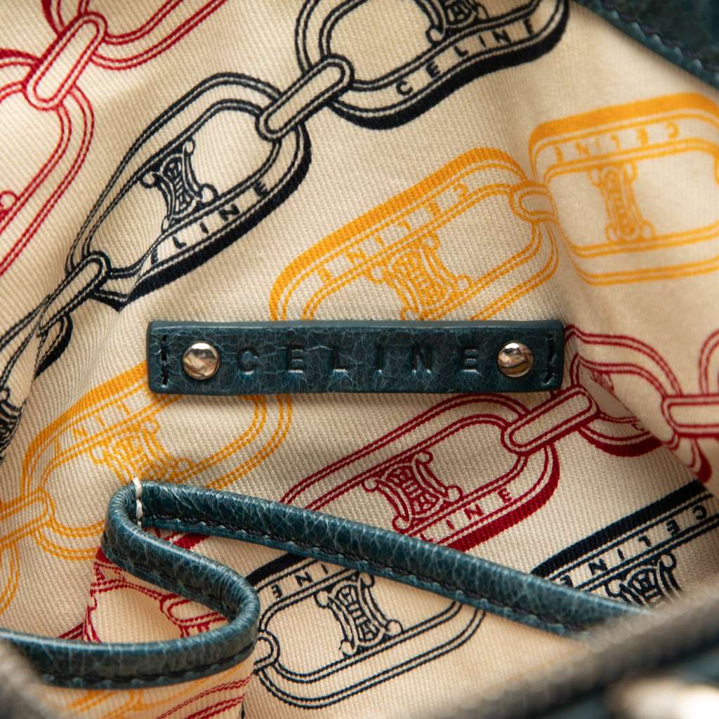 Celine Crinkled Patent Macadam Shoulder Bag - 5