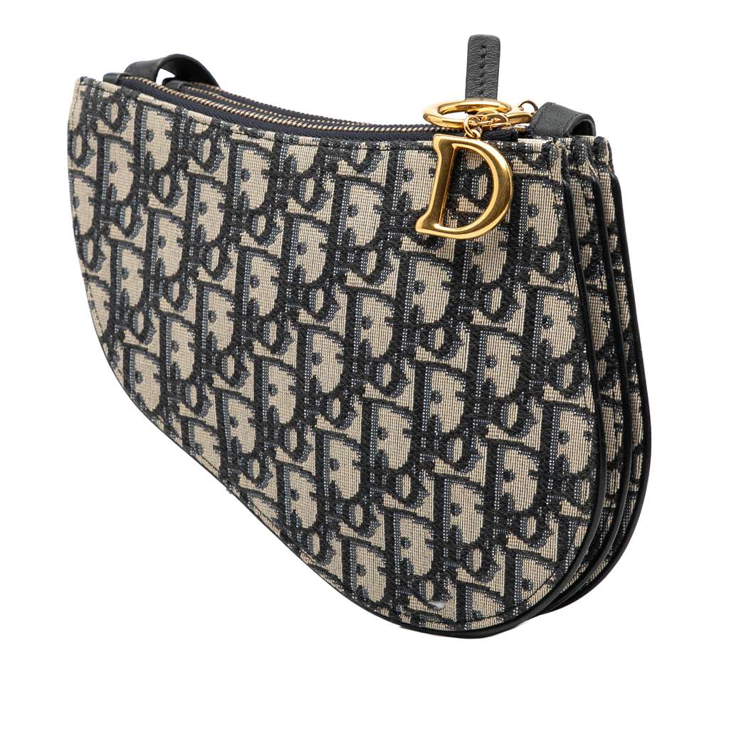 Dior Oblique Canvas Saddle Triple Zip Crossbody - 2