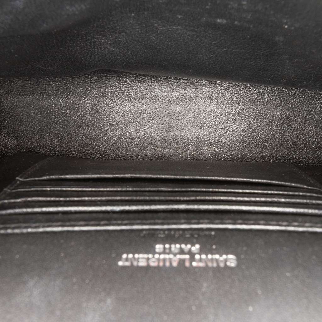 Saint Laurent Croc Embossed Leather Monogram Kate Belt Bag - 4