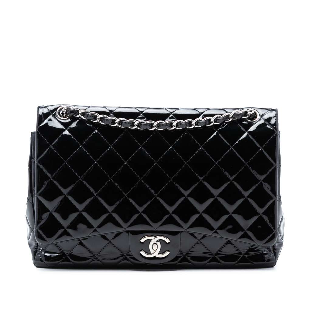 Chanel Maxi Classic Patent Double Flap