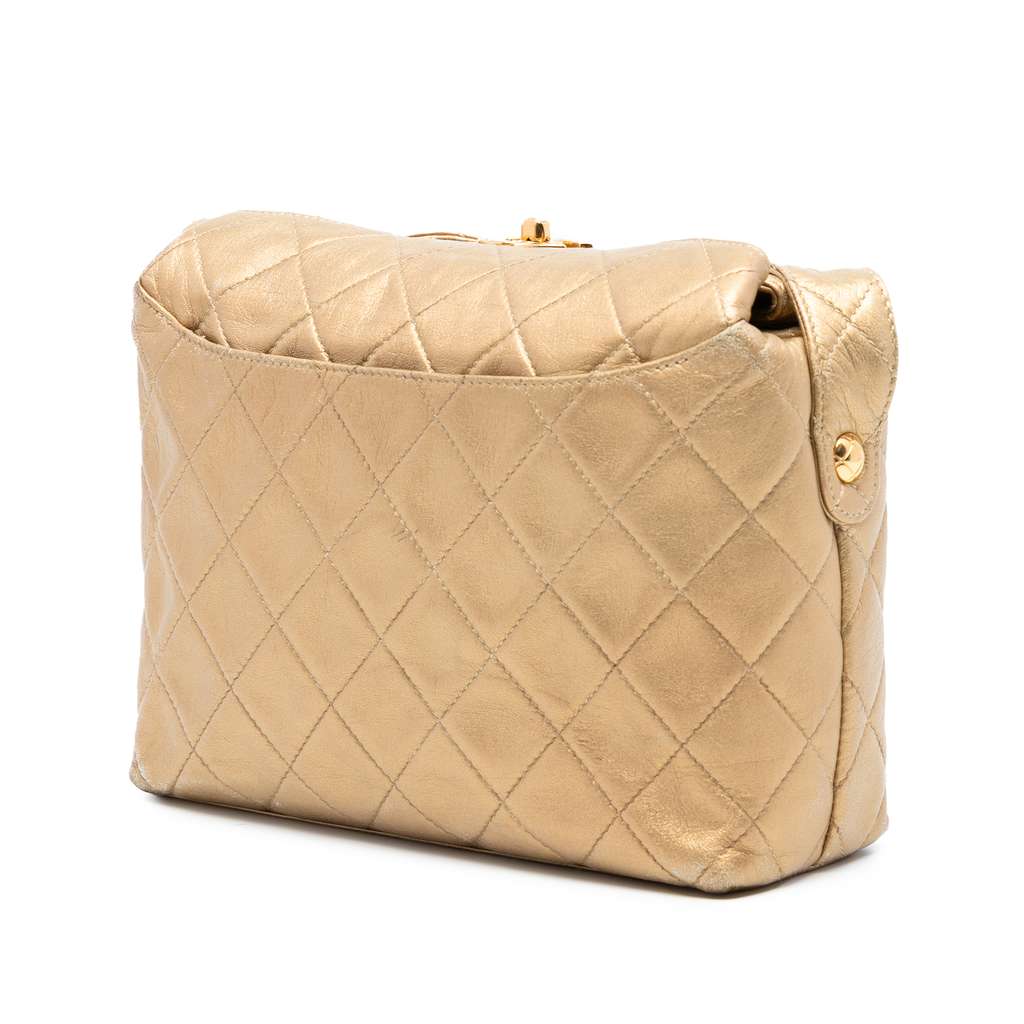 Chanel Quilted Lambskin CC Fold Over Crossbody - 2