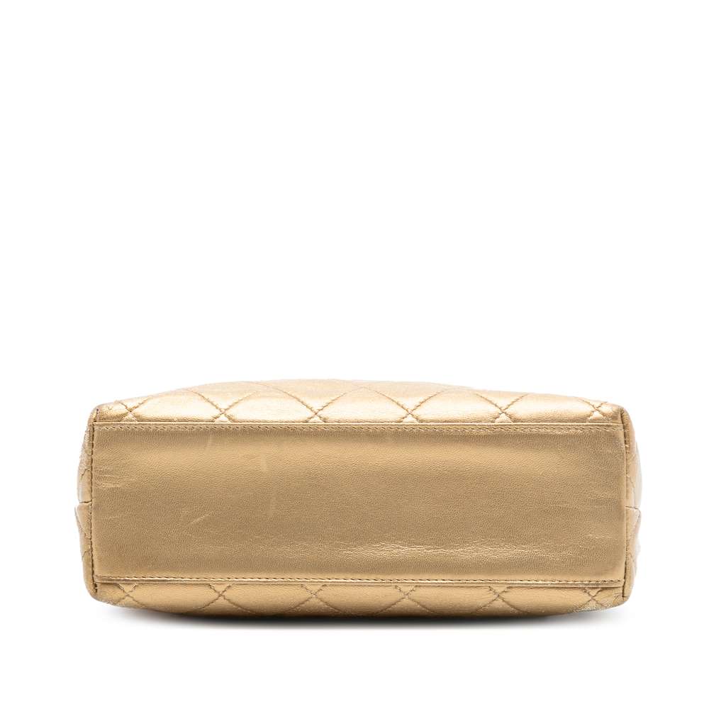 Chanel Quilted Lambskin CC Fold Over Crossbody - 3