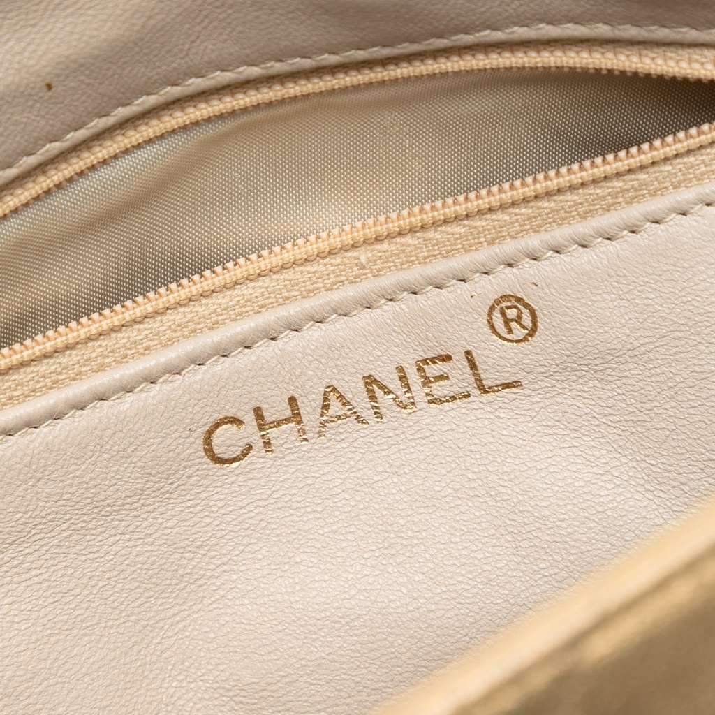 Chanel Quilted Lambskin CC Fold Over Crossbody - 5