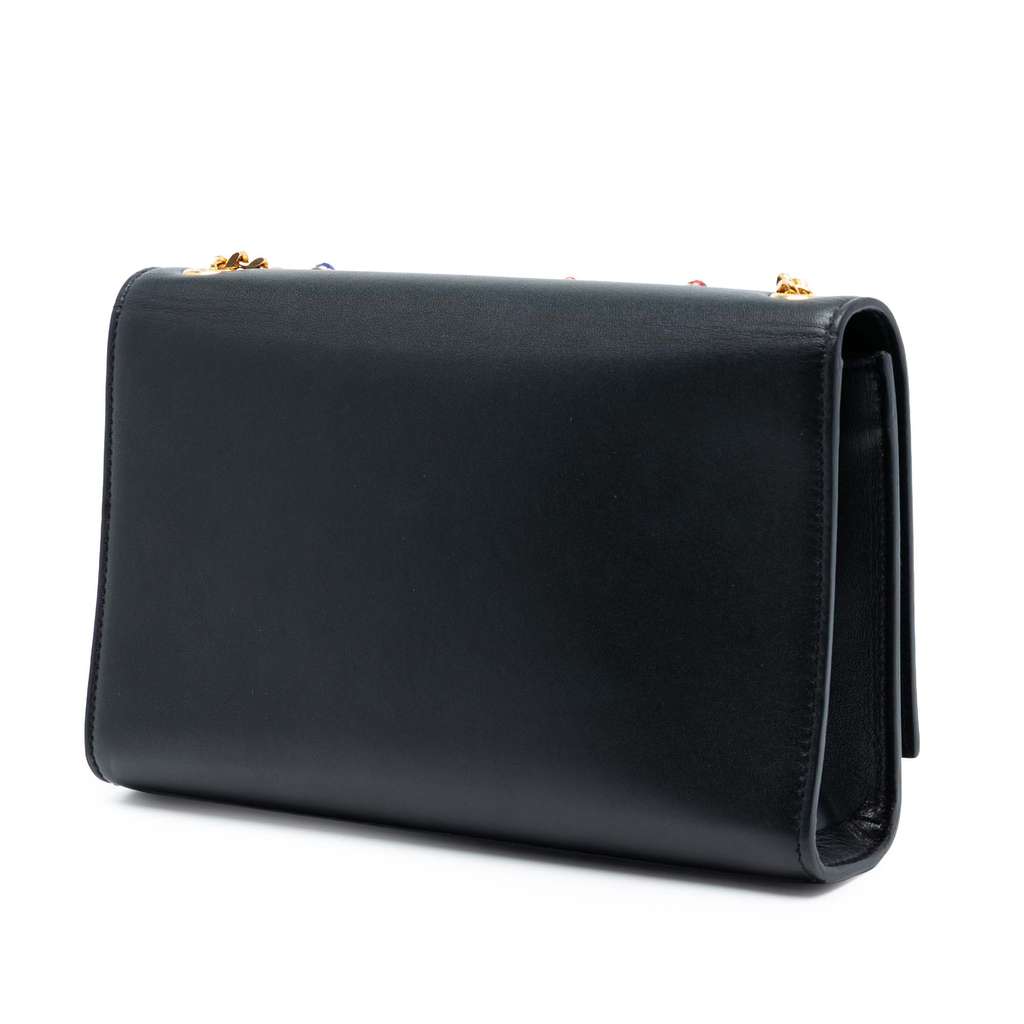 Saint Laurent Medium Leather Monogram Kate Jewel Stud Crossbody - 2