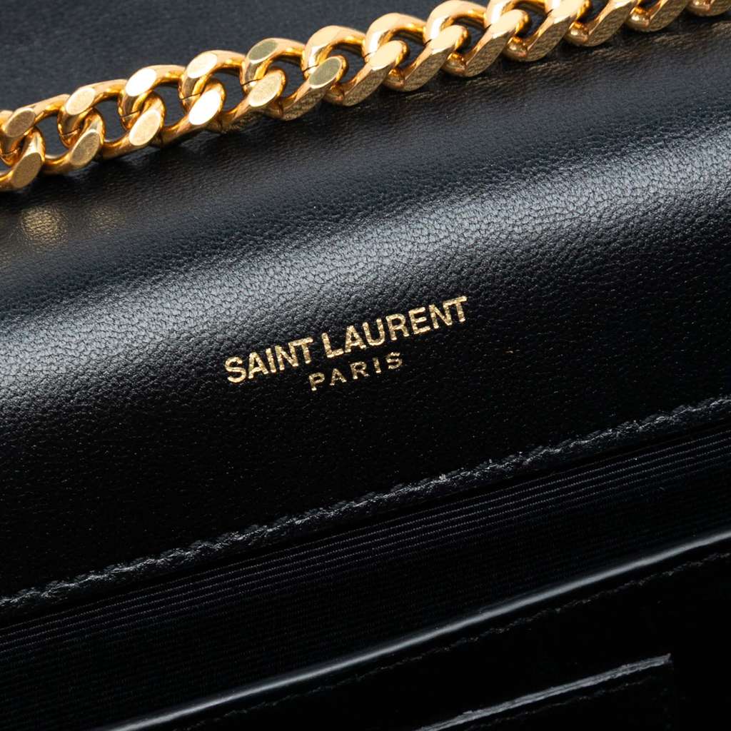 Saint Laurent Medium Leather Monogram Kate Jewel Stud Crossbody - 5