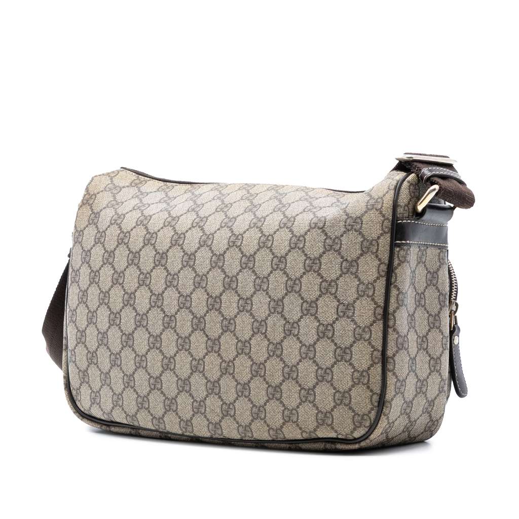 Gucci GG Supreme Double Pocket Crossbody - 2