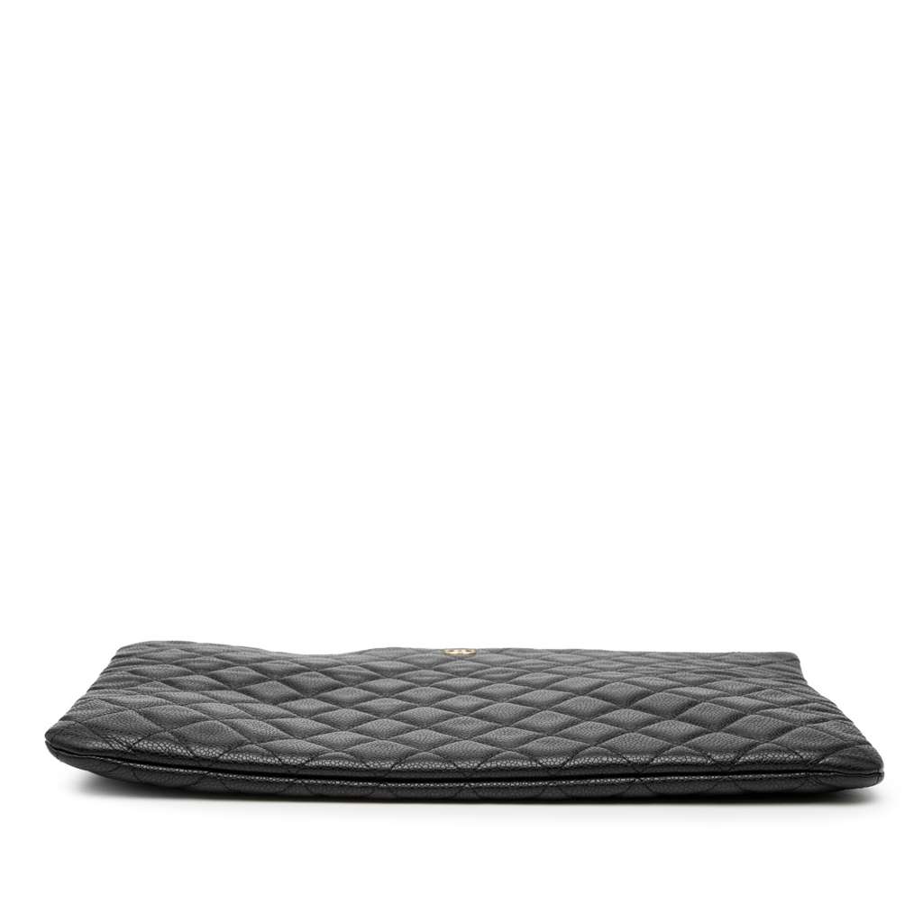 Chanel Large Quilted Caviar O Case Clutch - 3