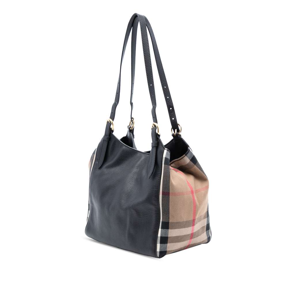 Burberry Small Leather and House Check Canvas Canterbury Tote - 2