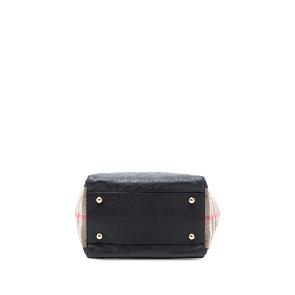 Burberry Small Leather and House Check Canvas Canterbury Tote - 3