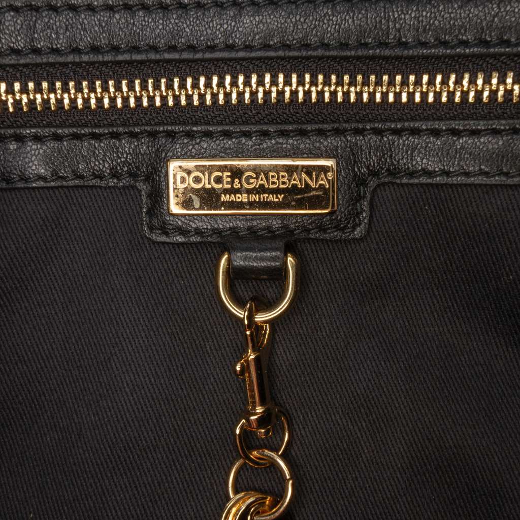Dolce & Gabbana Pony Hair Leopard Print Chain Tote - 5